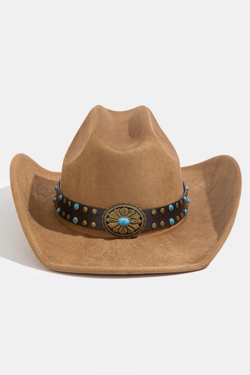 Western Turquoise Concho Strap Cowboy Hat Questions & Answers