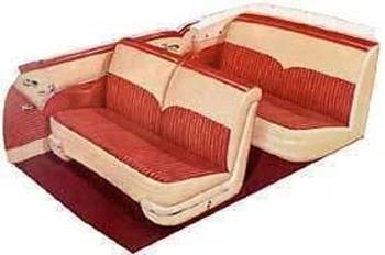 Can I purchase a complete interior kit for 55 Chevy 2/door hardtop? Red and beige. Kick panels, goor panels, seat