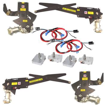 What type of bearings are used in the power window kit?