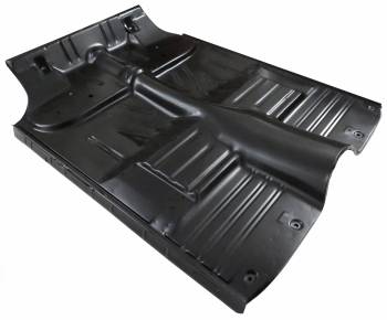 How does the floor pan connect to other parts of the car?